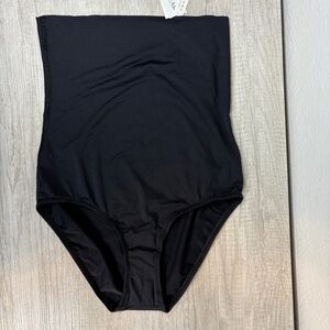 NWT Trina Turk High Waist Bikini Swim Bottom Black Four Ways To Wear Womens 4